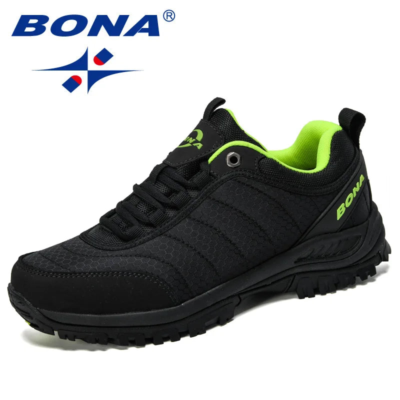 BONA New Arrival Hiking Shoes Men Mountain Climbing Outdoor Trainer Footwear Trekking Sport Sneakers Comfortable