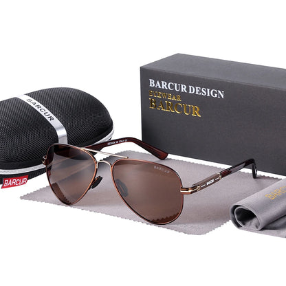 BARCUR Polarized Mens Sunglasses Pilot Sun Glasses for Men accessories Driving Fishing Hiking Eyewear Oculos Gafas De Sol