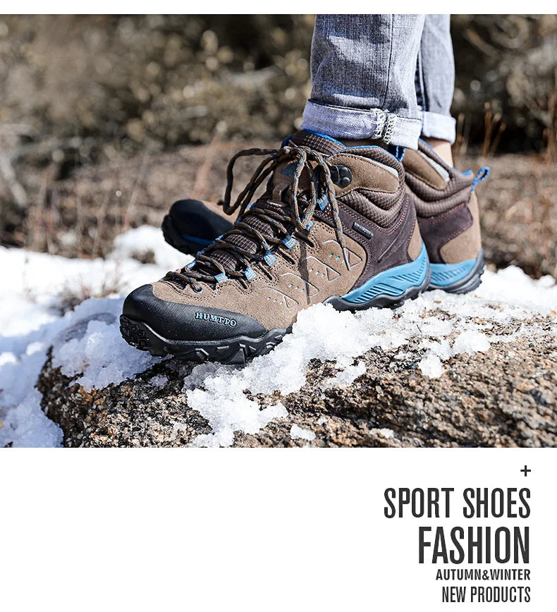 HUMTTO New Hiking Shoes Men's Waterproof Outdoor Sneakers for Men Leather Women Walking Climbing Trekking Sport Men's Boots Women's