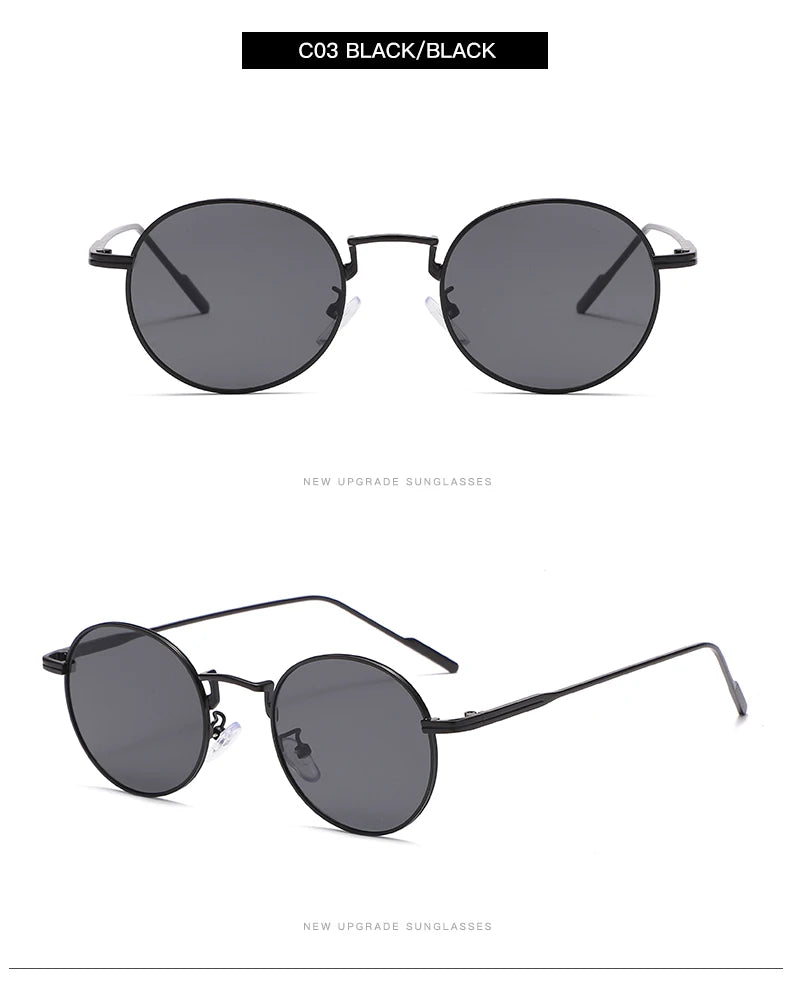 Fashion Round Vintage Sunglasses Women Men Gradient Sun Glasses For Female Retro Alloy Eyeglasses Gafas De Sol Shades
