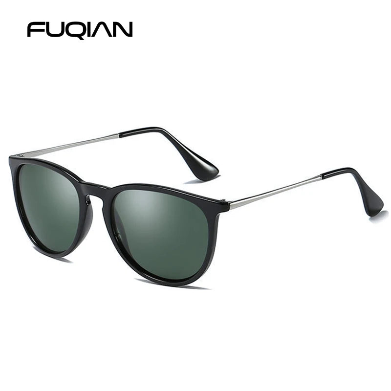 Classic Round Polarized Sunglasses Men Women Fashion Driving Sun Glasses Male Vintage Black Pink Shades Travelling Eyewear UV400
