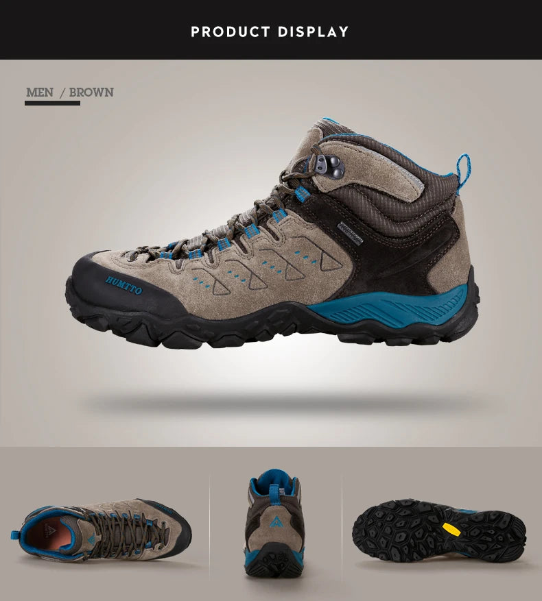 HUMTTO New Hiking Shoes Men's Waterproof Outdoor Sneakers for Men Leather Women Walking Climbing Trekking Sport Men's Boots Women's