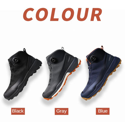 HUMTTO Waterproof Hiking Shoes Mountain Trekking Boots Black Camping Sneakers for Men Safety Climbing Sport Tactical Men's Shoes