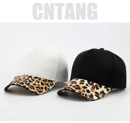 CNTANG Women Leopard Print Baseball Cap Fashion Hip Hop Caps Casual Designer Brand Female Hat Snapback For Women's Girls Gorras