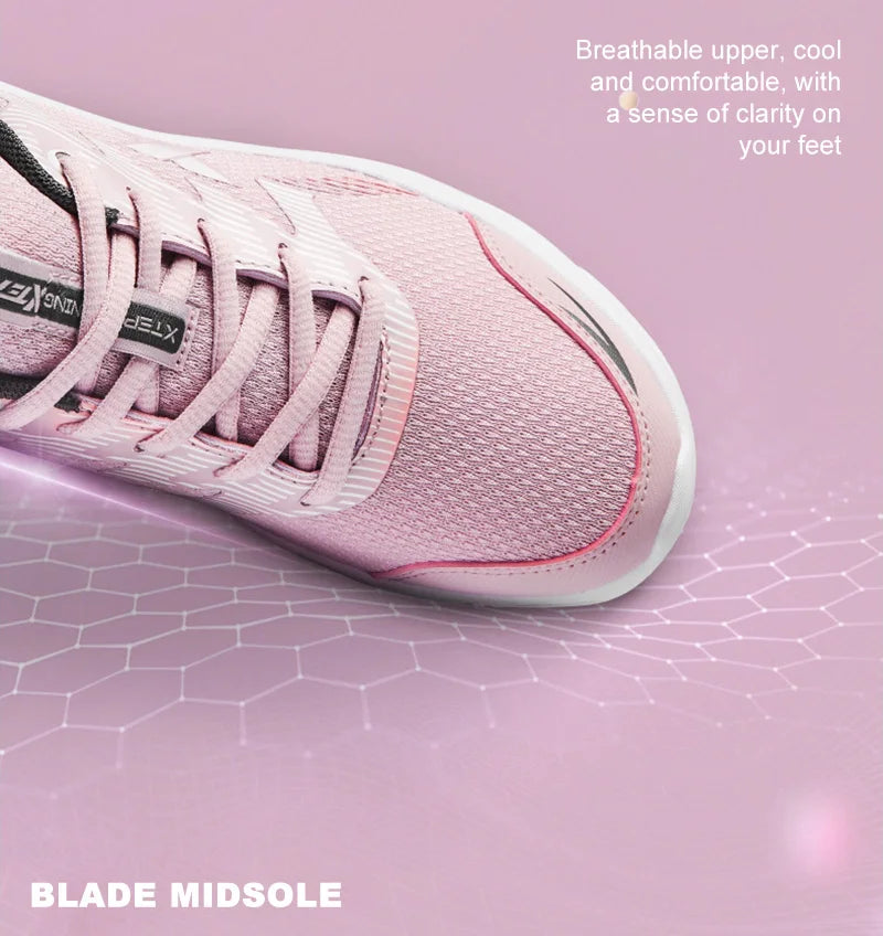 Zapatillas de running Xtep para mujer, nueva moda, ligeras y transpirables, con amortiguación, calzado deportivo femenino 879318110073