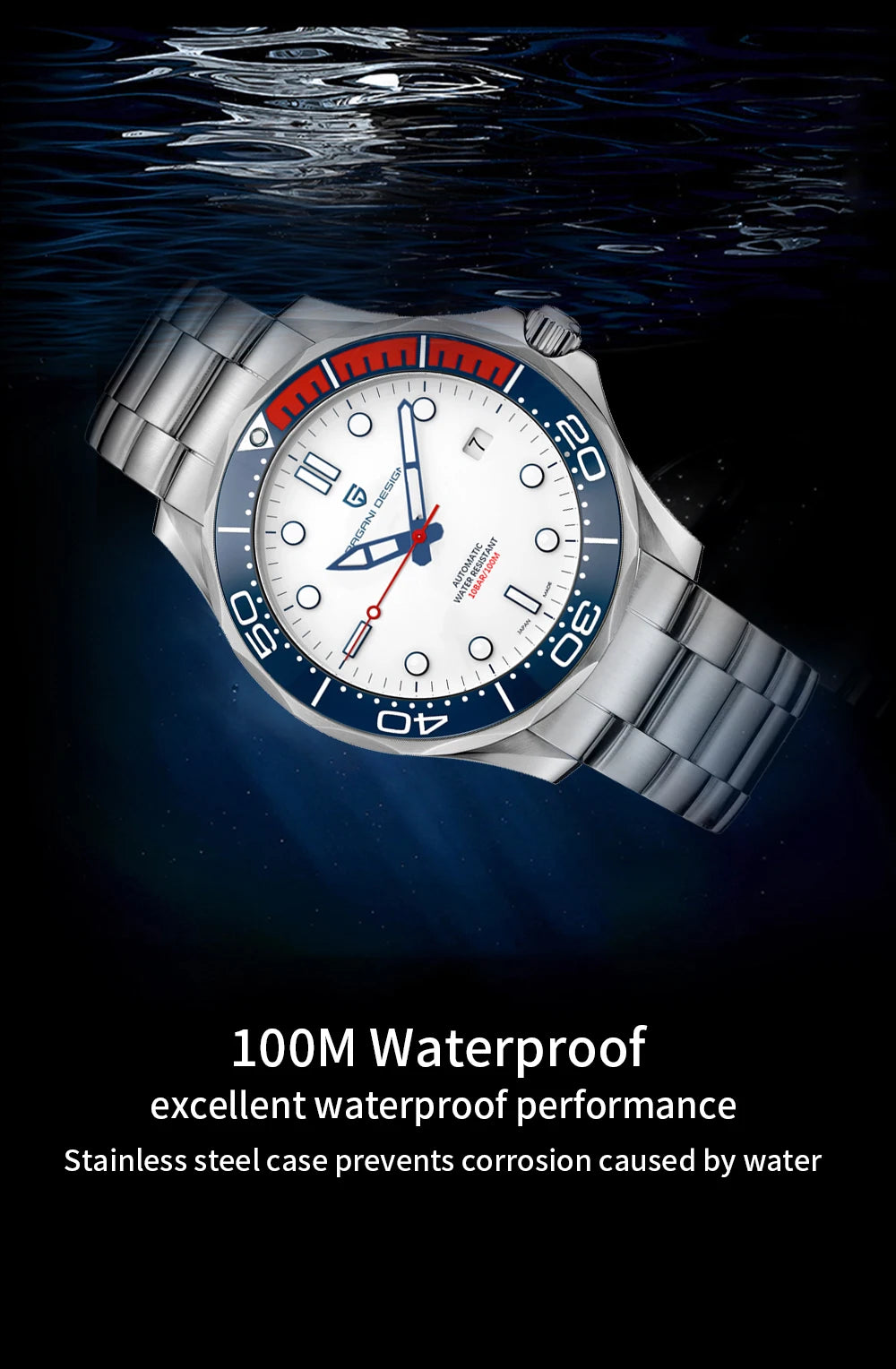 PAGANI DESIGN 007 Mechanical Wristwatch for Men Luxury Automatic Watch NH35A AR Sapphire Crystal Waterproof Clock 2024 New
