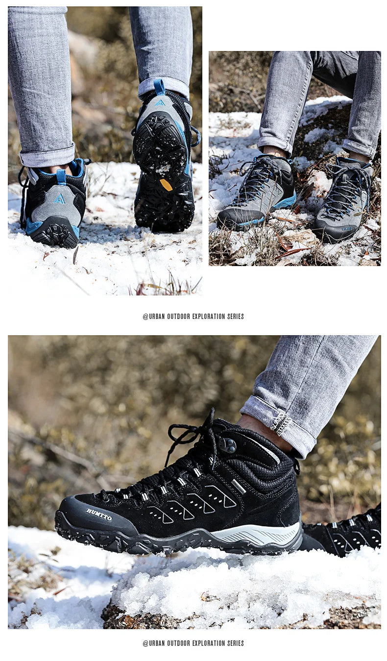 HUMTTO New Hiking Shoes Men's Waterproof Outdoor Sneakers for Men Leather Women Walking Climbing Trekking Sport Men's Boots Women's