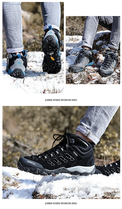 HUMTTO New Hiking Shoes Men's Waterproof Outdoor Sneakers for Men Leather Women Walking Climbing Trekking Sport Men's Boots Women's