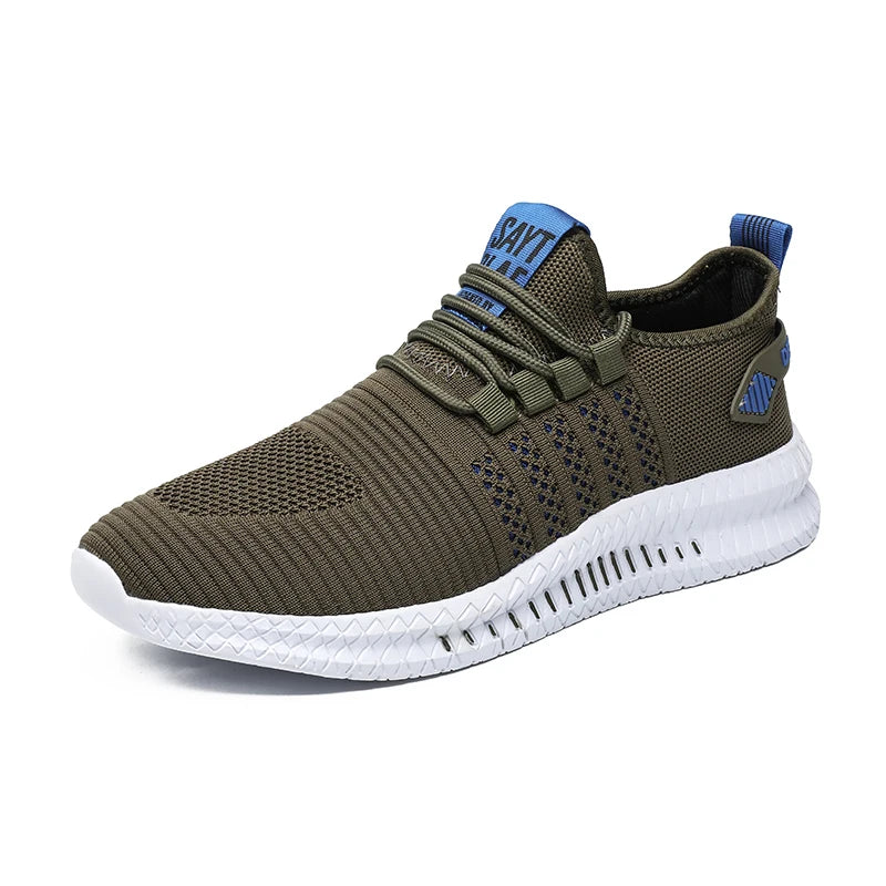 Baskets légères à la mode pour hommes, chaussures décontractées respirantes, chaussures de marche à lacets