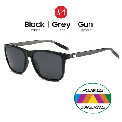 VIVIBEE Luxury Square Polarized Sunglasses Men Driving Blue Mirror Lens Classic Unisex Sun Glasses 2026 Trends Women Shades