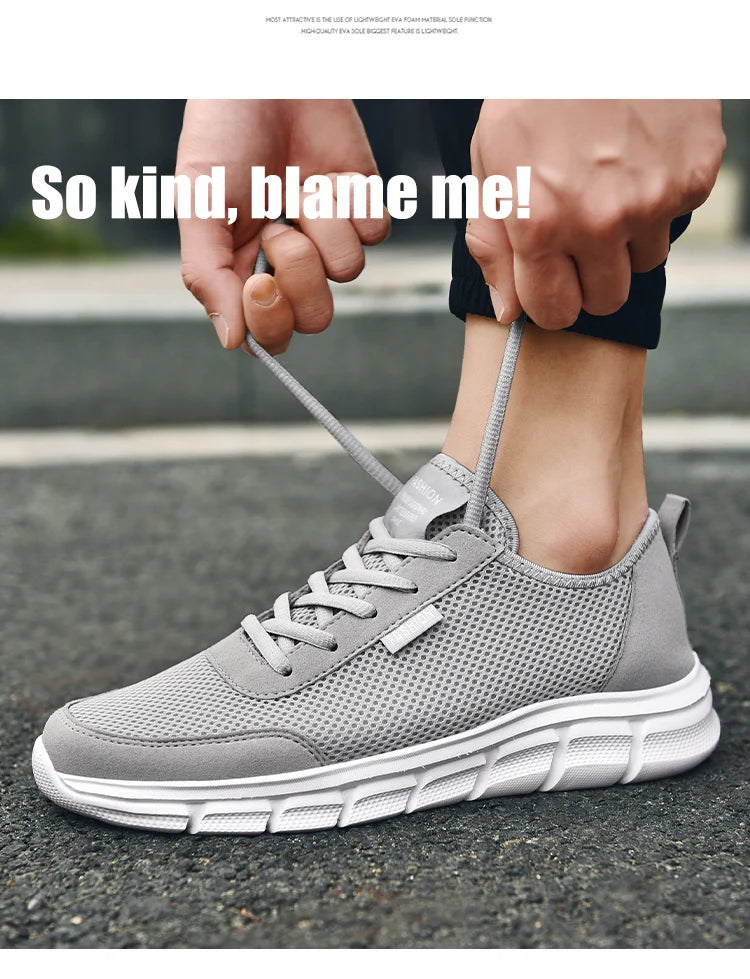 Men's Casual Mesh Summer Sneakers Breathable Lightweight Tennis Shoes Walking Sneakers Comfortable Masculino Zapatillas Hombre