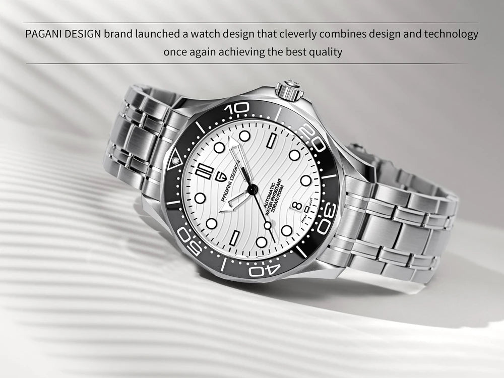 PAGANI DESIGN 2026 Nuevo V2 Waves 200M Reloj de buceo para hombre, reloj automático de lujo y moda para hombre, cristal de zafiro AR, reloj de pulsera para hombre
