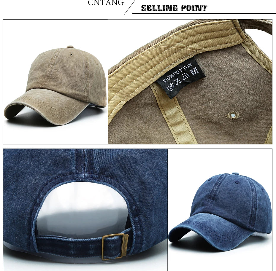 CNTANG Fashion Classic Casual Baseball Cap For Men Spring Summer Blank Caps Women Cotton Solid Snapback Brand Unisex Hats gorras