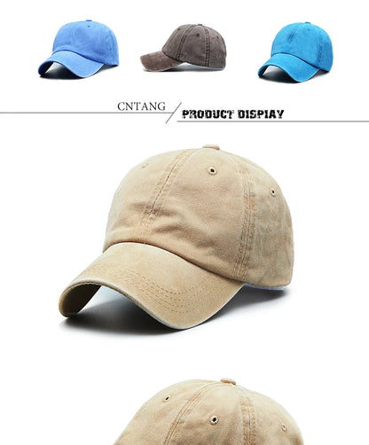 CNTANG Fashion Classic Casual Baseball Cap For Men Spring Summer Blank Caps Women Cotton Solid Snapback Brand Unisex Hats gorras