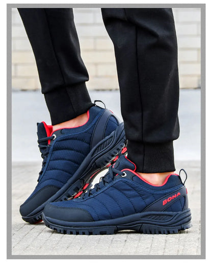BONA New Arrival Hiking Shoes Men Mountain Climbing Outdoor Trainer Footwear Trekking Sport Sneakers Comfortable