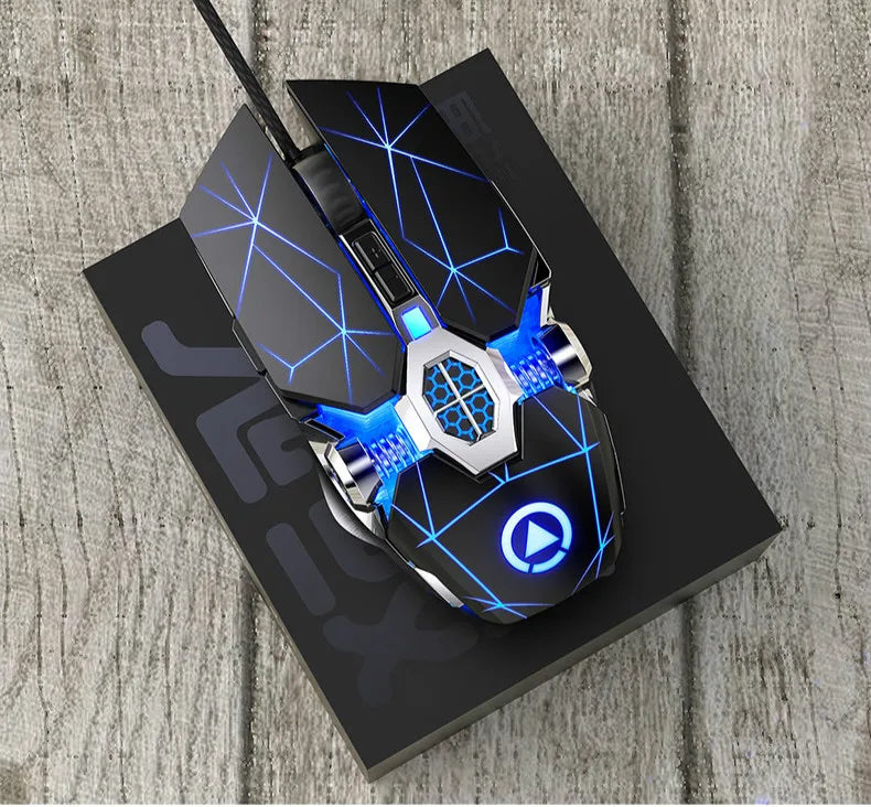 Nuovo mouse da gaming professionale 3200dpi, 7 pulsanti, retroilluminato, per computer, supporto definizione macro, meccanico, cablato e silenzioso