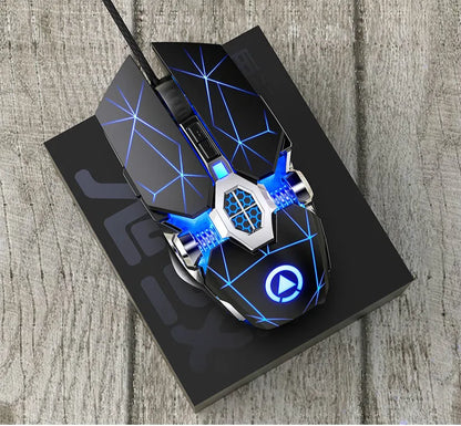 Nuovo mouse da gaming professionale 3200dpi, 7 pulsanti, retroilluminato, per computer, supporto definizione macro, meccanico, cablato e silenzioso