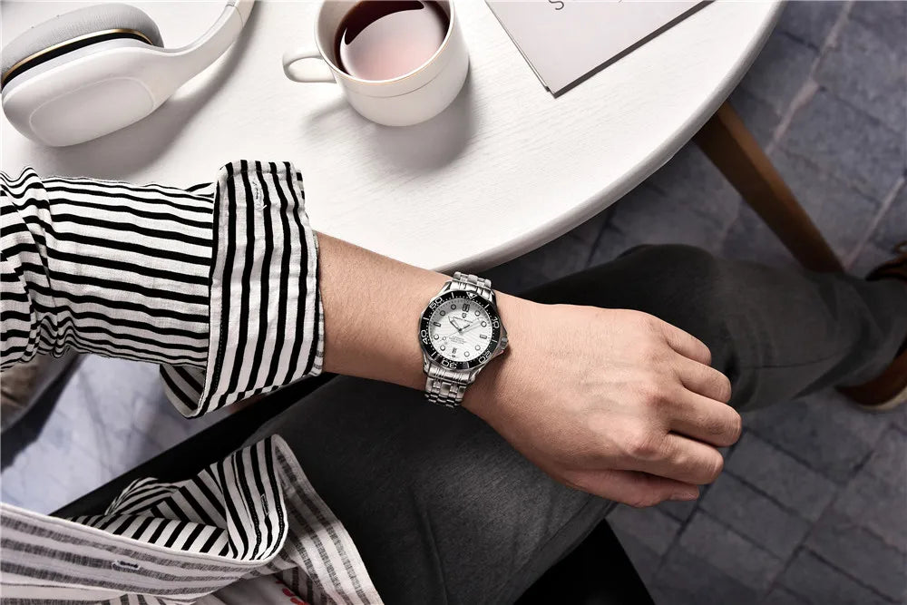PAGANI DESIGN 2026 Nuevo V2 Waves 200M Reloj de buceo para hombre, reloj automático de lujo y moda para hombre, cristal de zafiro AR, reloj de pulsera para hombre