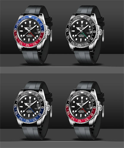 2026 Nuovo PAGANI DESIGN Orologio meccanico di lusso da uomo in acciaio inossidabile GMT Top Brand Vetro zaffiro Orologio da uomo
