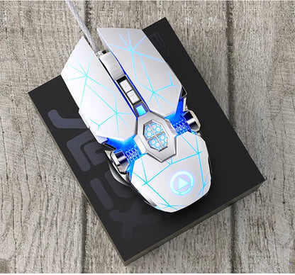Nuovo mouse da gaming professionale 3200dpi, 7 pulsanti, retroilluminato, per computer, supporto definizione macro, meccanico, cablato e silenzioso