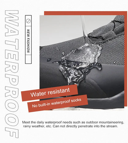 HUMTTO Waterproof Hiking Shoes Mountain Trekking Boots Black Camping Sneakers for Men Safety Climbing Sport Tactical Men's Shoes