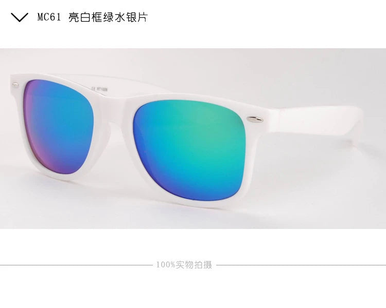 New Brand cool sunglasses New white pc frame Glasses Men Women Sun Glasses Sun Goggles Eyewear Unisex Sunglasses male female