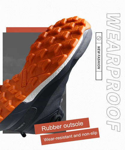 HUMTTO Waterproof Hiking Shoes Mountain Trekking Boots Black Camping Sneakers for Men Safety Climbing Sport Tactical Men's Shoes