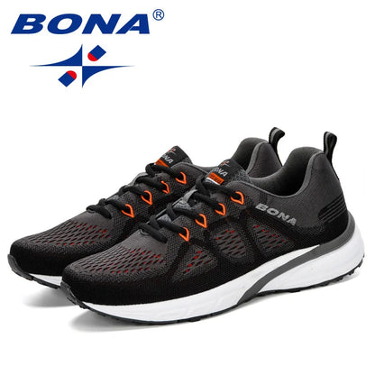 BONA Sneakers for Men, Sport Mesh Trainers, Lightweight Running Shoes for Women, Outdoor Athletic Shoes for Men