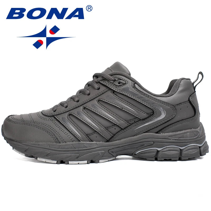 BONA New Classic Style Men's Running Shoes Outdoor Walking Jogging Lace-Up Athletic Comfortable Sport Shoes