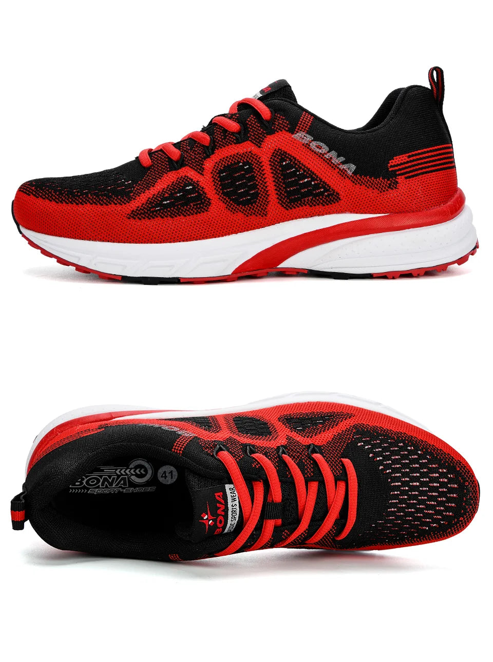 BONA Sneakers for Men, Sport Mesh Trainers, Lightweight Running Shoes for Women, Outdoor Athletic Shoes for Men