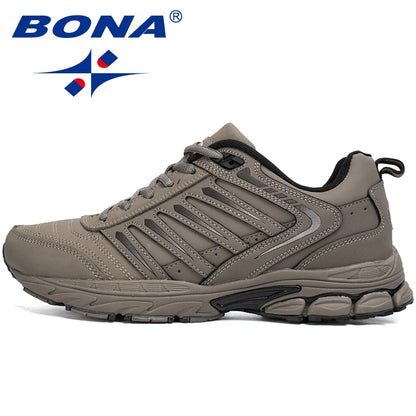 BONA New Classic Style Men's Running Shoes Outdoor Walking Jogging Lace-Up Athletic Comfortable Sport Shoes