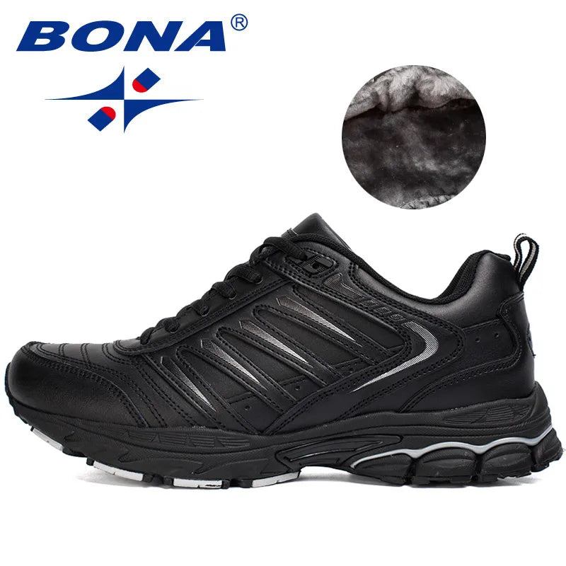 BONA New Classic Style Men's Running Shoes Outdoor Walking Jogging Lace-Up Athletic Comfortable Sport Shoes