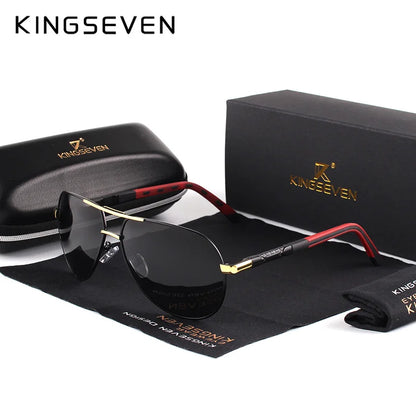 KINGSEVEN Brand Men Sunglasses Pilot Polarized UV400 Lens Aluminum Frame Driving Glasses Women Causal Eyewear