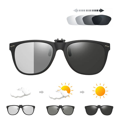 VIVIBEE Men Photochromic Polarized Lens Flip Up Clip on Sunglasses Women Driving Sun Glasses with Clips 2026 Trending Product