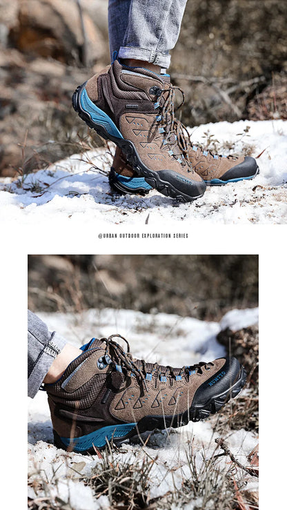 HUMTTO New Hiking Shoes Men's Waterproof Outdoor Sneakers for Men Leather Women Walking Climbing Trekking Sport Men's Boots Women's