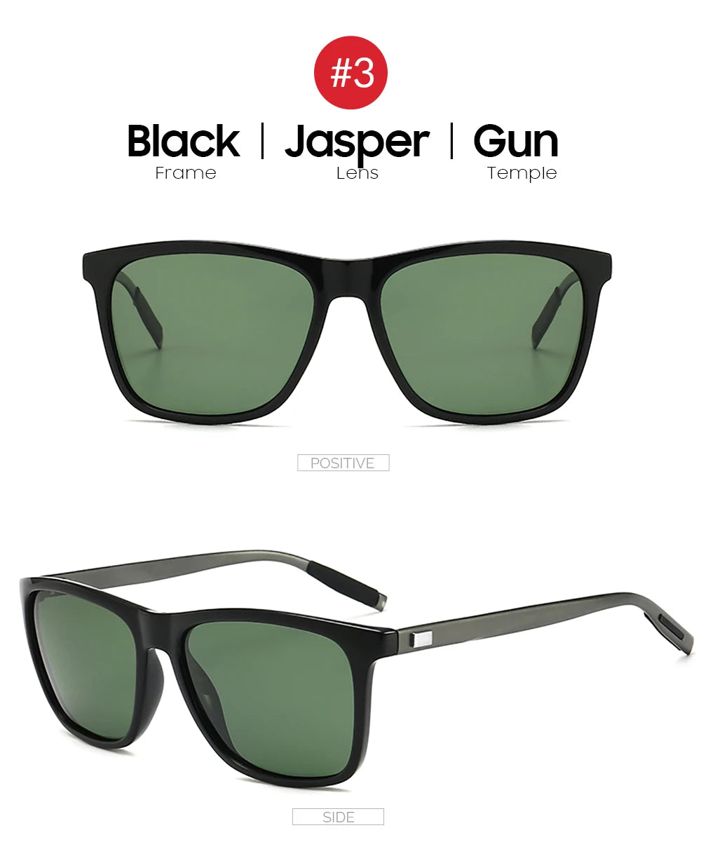 VIVIBEE Luxury Square Polarized Sunglasses Men Driving Blue Mirror Lens Classic Unisex Sun Glasses 2026 Trends Women Shades