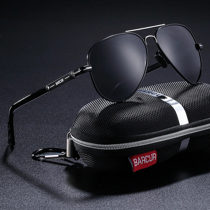 BARCUR Polarized Mens Sunglasses Pilot Sun Glasses for Men accessories Driving Fishing Hiking Eyewear Oculos Gafas De Sol
