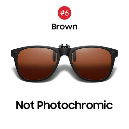 VIVIBEE Men Photochromic Polarized Lens Flip Up Clip on Sunglasses Women Driving Sun Glasses with Clips 2026 Trending Product