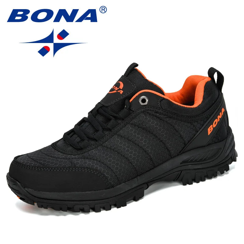 BONA New Arrival Hiking Shoes Men Mountain Climbing Outdoor Trainer Footwear Trekking Sport Sneakers Comfortable