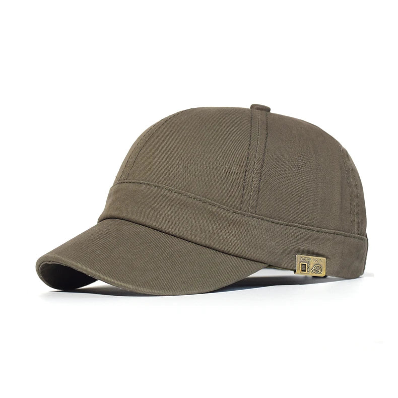 Cappellino da baseball a visiera corta in cotone, da uomo e da donna, morbido, stile vintage “Dad Hat”, regolabile, stile trucker, a profilo basso