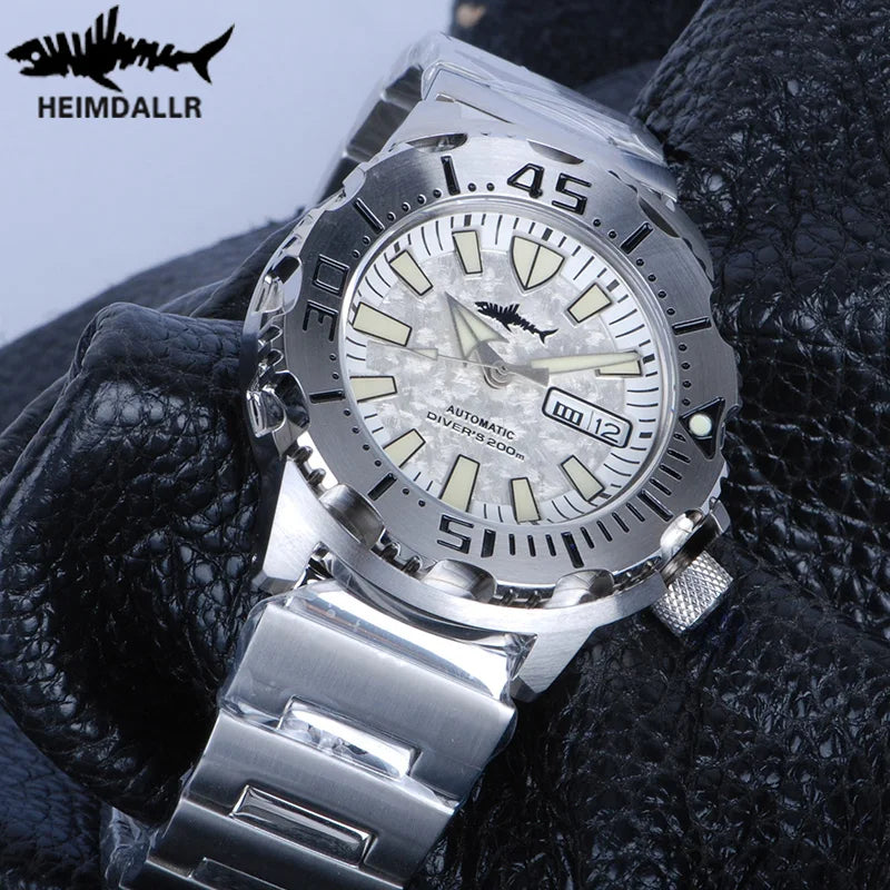 Heimdallr Sharkey Monster V2 Herren-Taucheruhr, 316L-Edelstahl, Japan NH36A-Uhrwerk, 200M wasserdicht, mechanische Herrenuhr