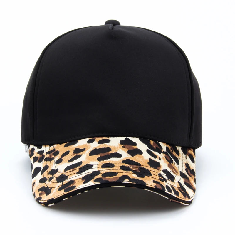 CNTANG Women Leopard Print Baseball Cap Fashion Hip Hop Caps Casual Designer Brand Female Hat Snapback For Women's Girls Gorras
