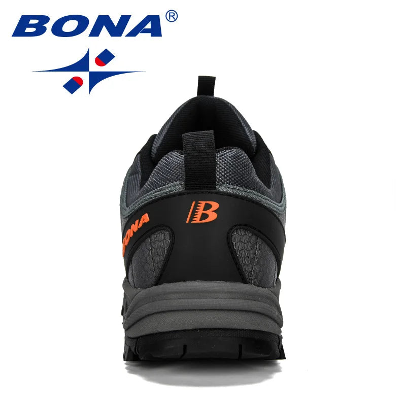 BONA New Arrival Hiking Shoes Men Mountain Climbing Outdoor Trainer Footwear Trekking Sport Sneakers Comfortable