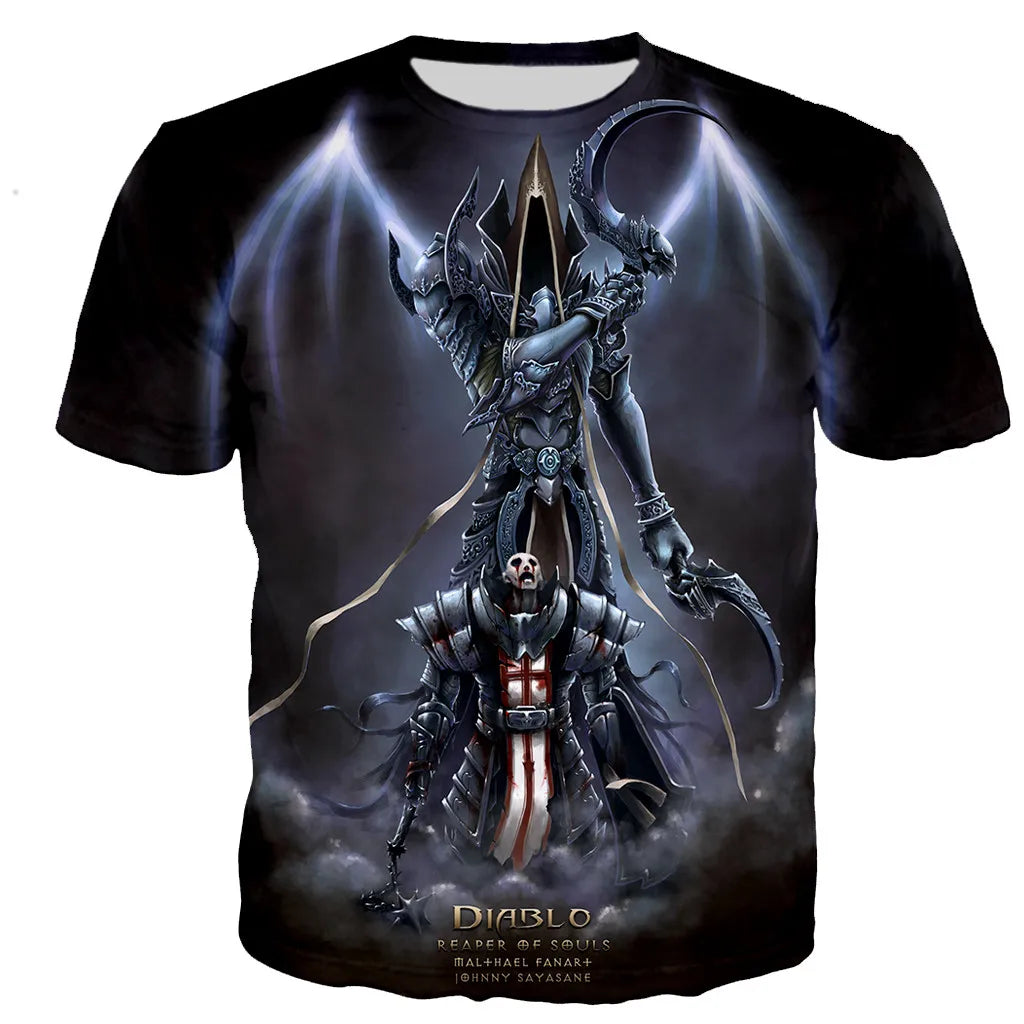 Diablo 3 Reaper of Soul T Shirt Men/women 3D Printed T-shirts Casual Harajuku Style Tshirt Streetwear Tops Dropshipping110/6XL