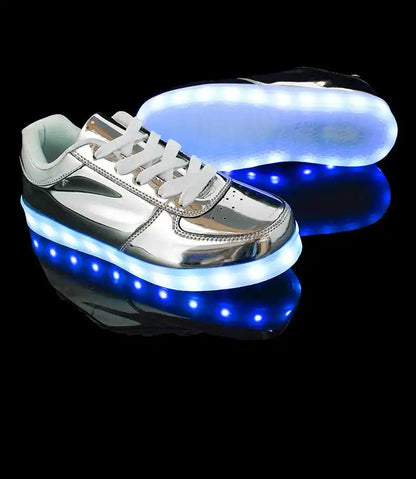 Men's Shoes Glowing Light LED Women Spring Fashion Casual Sport Lamp Party Golden Silver Boots Luminous Dancing Flats Sneakers