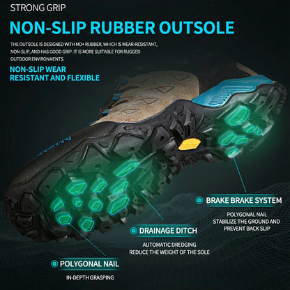 HUMTTO New Hiking Shoes Men's Waterproof Outdoor Sneakers for Men Leather Women Walking Climbing Trekking Sport Men's Boots Women's