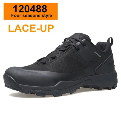 HUMTTO Waterproof Hiking Shoes Mountain Trekking Boots Black Camping Sneakers for Men Safety Climbing Sport Tactical Men's Shoes