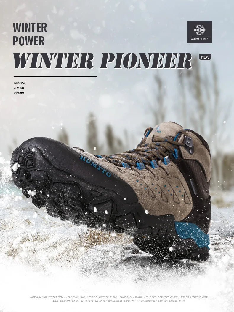 HUMTTO New Hiking Shoes Men's Waterproof Outdoor Sneakers for Men Leather Women Walking Climbing Trekking Sport Men's Boots Women's
