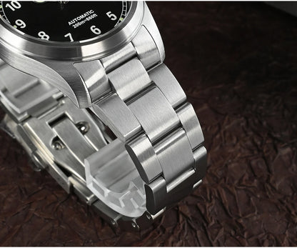 San Martin Simple Men's Watch 37mm Pilot Miyota 8215 Classic Military Explore Automatic Mechanical Watches Waterproof 100m