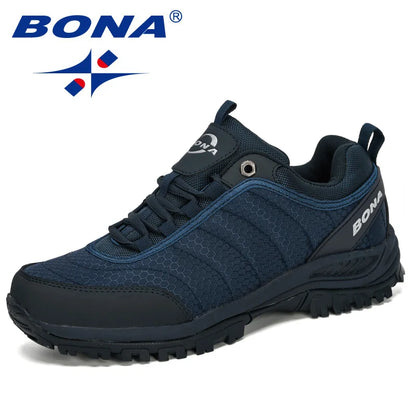 BONA New Arrival Hiking Shoes Men Mountain Climbing Outdoor Trainer Footwear Trekking Sport Sneakers Comfortable
